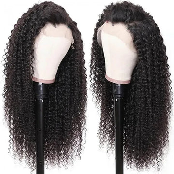 Neo Beauty hair 210% Density Natural Curly Clear HD Glueless Lace Wig Human Hair 13x4 Frontal Wig